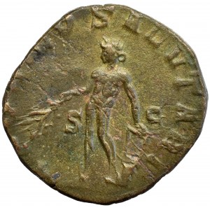 Roman Empire, Trebonian Gallus, Sestertius Apollo
