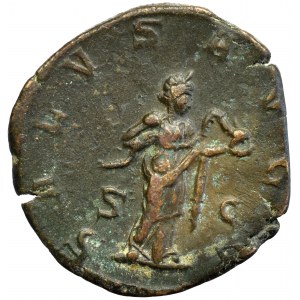 Roman Empire, Trebonian Gallus, Sestertius Salus