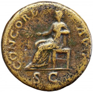 Roman Empire, Galba, Sestertius Concordia