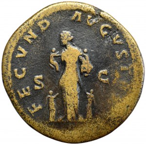 Roman Empire, Faustina minor, Sestertius Fecunditas