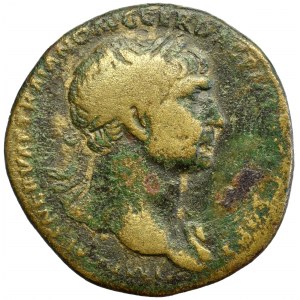 Roman Empire, Trajan, Sestertius Bridge reverse