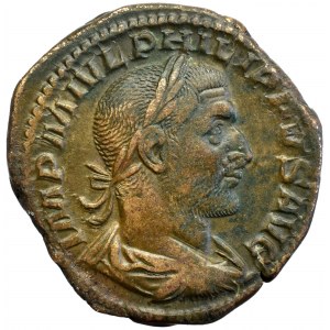 Roman Empire, Philip I, Sestertius Laetitia