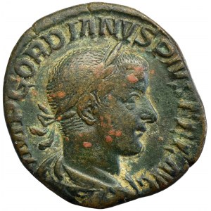 Roman Empire, Gordian III, Sestertius Apollo