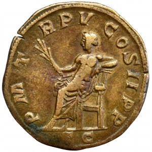 Roman Empire, Goridan III, Sestertius Apollo