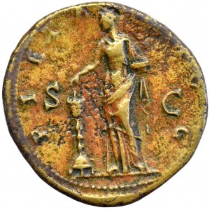 Roman Empire, Faustina maior, Sestertius Pietas