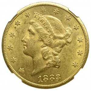 USA, 20 dolarów 1883 CC Liberty head - NGC AU58