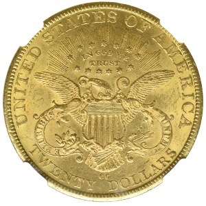 USA, 20 dolarów 1883 CC Liberty head - NGC AU58