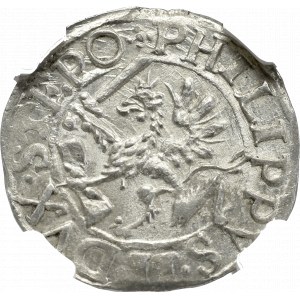 Pomorze, Filip II , Grosz 1615, Szczecin - NGC MS65 