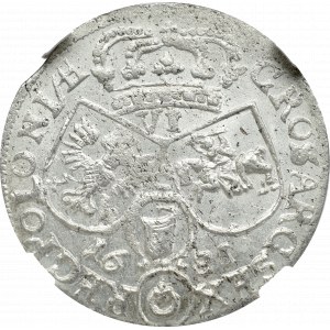 Jan III Sobieski, Szóstak 1681 TLB, Kraków - NGC MS64 