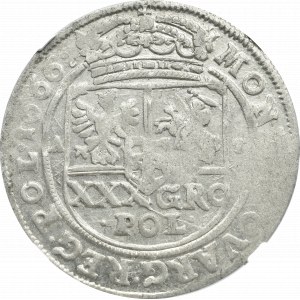 Jan II Kazimierz, Tymf 1666, Bydgoszcz - NGC MS61 