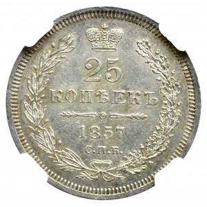 Russia, Alexander II, 10 kopecks 1857 ФБ - NGC MS62