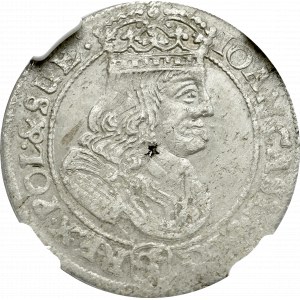 Jan II Kazimierz, Szóstak 1667, Kraków - NGC AU55