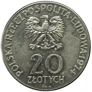 PRL, PRÓBA nikiel 20 złotych 25 lat RWPG 