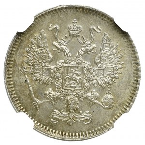 Rosja, Aleksander II, 10 kopiejek 1861 Paryż - NGC UNC Details