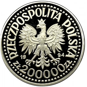 III Rzeczpospolita, 200 000 złotych 1994 Zygmunt I Stary PRÓBA nikiel