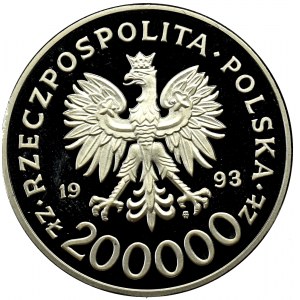 III Rzeczpospolita, 200 000 złotych 1993 750 Rocznica Nadania Praw Miejskich Szczecinowi PRÓBA nikiel