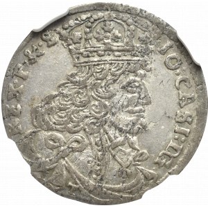 Jan II Kazimierz, Szóstak 1657, Kraków - NGC AU55 