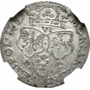 Jan II Kazimierz, Szóstak 1657, Kraków - NGC AU55 