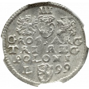 Zygmunt III Waza, Trojak 1599 Lublin - NGC AU55