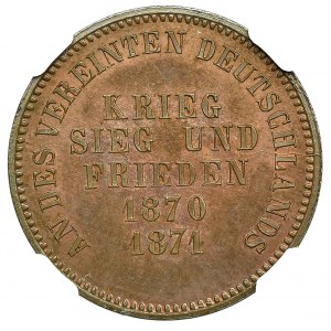 Germany, Baden, 1 kreuzer 1871 Offenburg - Victory over France NGC MS65 BN