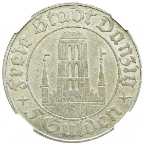 Wolne Miasto Gdańsk, 5 guldenów 1932 Kościół - NGC MS61