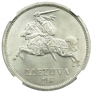 Lithuania, 5 litai 1936 - NGC MS65