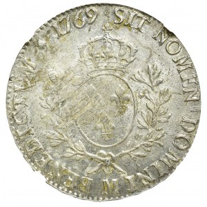 Francja, Ludwik XV, 1 ecu 1769 Tuluza - NGC MS62