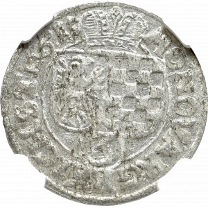 Śląsk, Jan Krystian Brzeski i Jerzy Rudolf Legnicki, 3 krajcary 1619 HR, Złoty Stok - NGC MS63