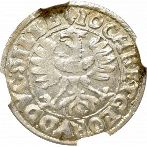 Śląsk, Jan Krystian Brzeski i Jerzy Rudolf Legnicki, 3 krajcary 1618, Złoty Stok - NGC MS63 