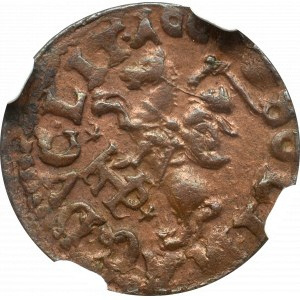 Jan II Kazimierz, Szeląg litewski 1660 TLB, Ujazdów - NGC MS63 RB