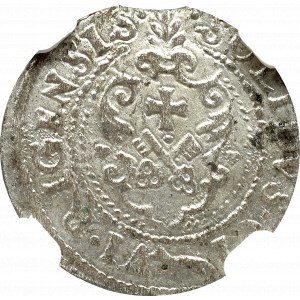 Zygmunt III Waza, Szeląg 1621, Ryga - NGC MS62