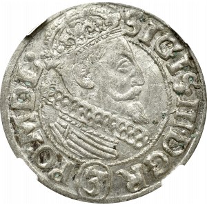 Zygmunt III Waza, 3 krucierze 1616, Kraków - NGC MS61 