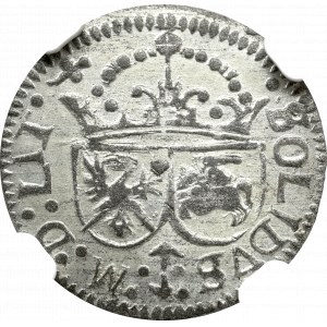 Zygmunt III Waza, Szeląg 1616, Wilno - NGC MS63