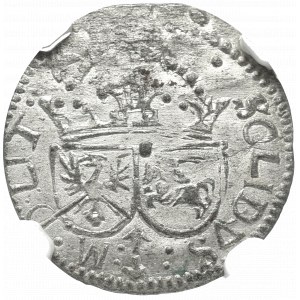 Zygmunt III Waza, Szeląg 1617, Wilno - NGC MS63 