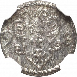 Zygmunt III Waza, Denar 1598, Gdańsk - NGC MS63