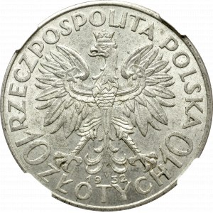 II Rzeczpospolita, 10 złotych 1932, Londyn - NGC MS61