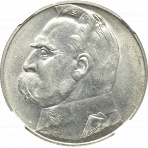 II Rzeczpospolita, 10 złotych 1935, Piłsudski - NGC MS63