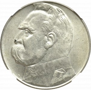 II Rzeczpospolita, 10 złotych 1936, Piłsudski - NGC MS62