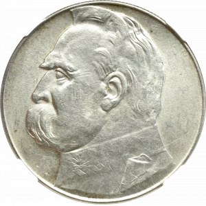 II Rzeczpospolita, 10 złotych 1936, Piłsudski - NGC MS61