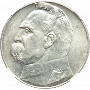 II Rzeczpospolita, 10 złotych 1939, Piłsudski - NGC MS62