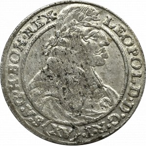 Śląsk, Leopold I, 15 krajcarów 1664 SHS, Wrocław 