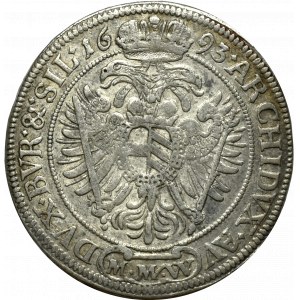 Śląsk, Leopold I, 15 krajcarów 1693 MMW, Wrocław 