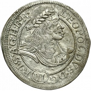 Śląsk, Leopold I, 6 krajcarów 1673 SHS, Wrocław