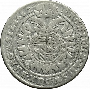 Śląsk, Leopold I, 15 krajcarów 1662 GH, Wrocław 