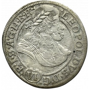 Śląsk, Leopold I, 6 krajcarów 1672 SHS, Wrocław 