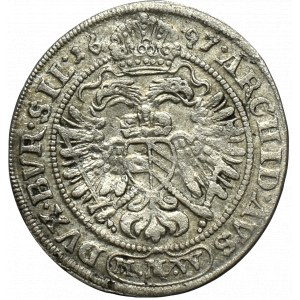 Śląsk, Leopold I, 3 krajcary 1697 MMW, Wrocław 