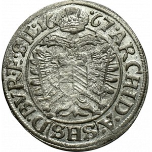 Śląsk, Leopold I, 3 krajcary 1667 SHS, Wrocław 