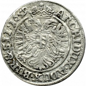 Śląsk, Leopold I, 3 krajcary 1659 GH, Wrocław 