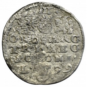 Zygmunt III Waza, Trojak 1599 Lublin - nieopisany POLONI•/•L• 