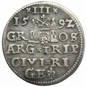 Zygmunt III Waza, Trojak 1592, Ryga